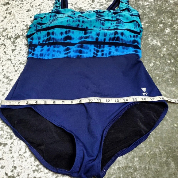 TYR Blue One-Piece Swimsuit - Picture 2 of 6